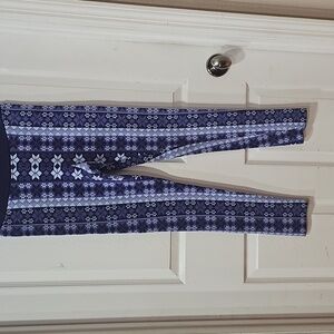 Free People Purple Sweater Patterned Leggings
